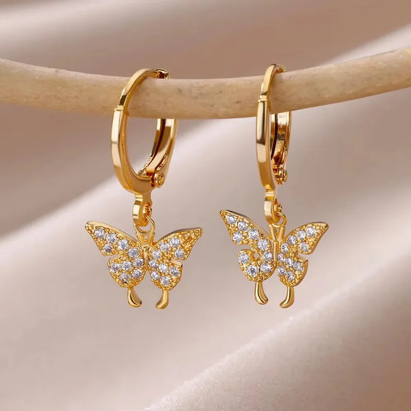 Bella Butterfly Hoops