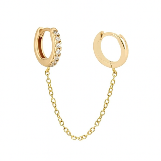 Chain Link Pavé Earring