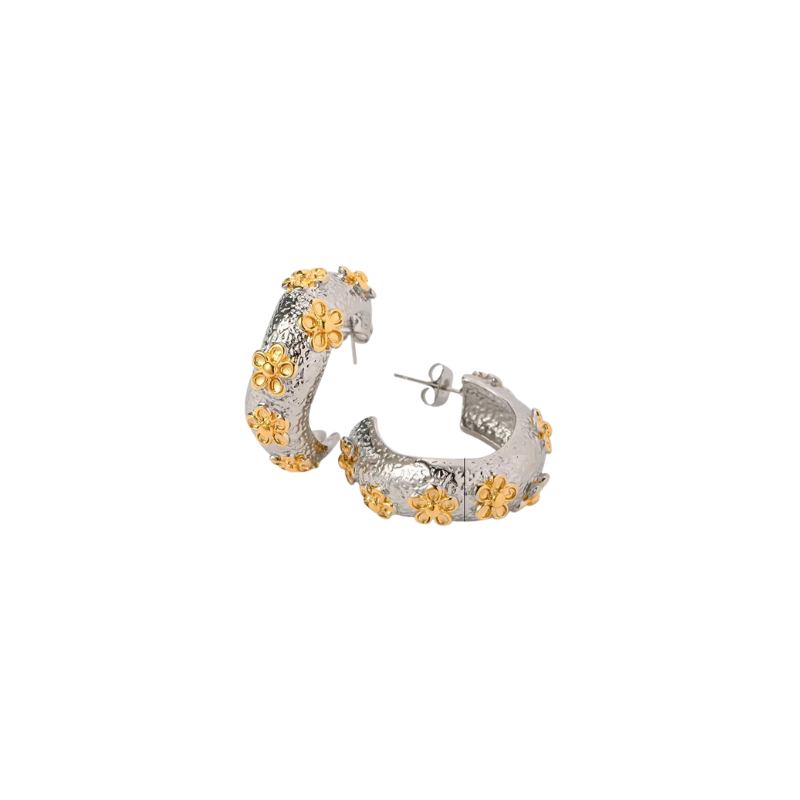 Silver Luxe Hoops