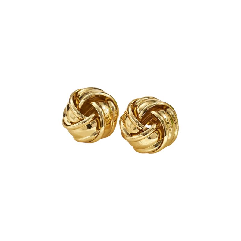 Golden Knot Studs 18x18mm