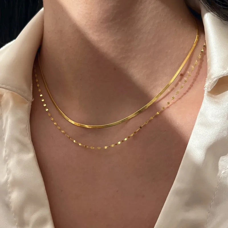 Golden Layer Duo Necklace