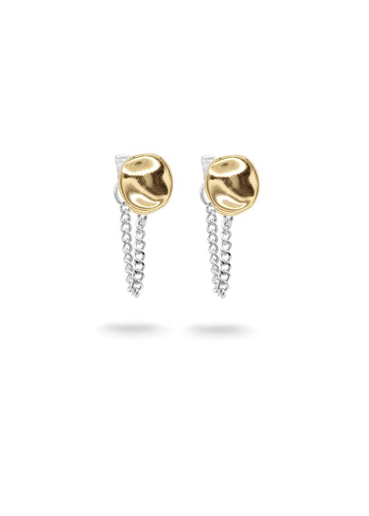 ZOE DUO TONE CHAIN STUDS